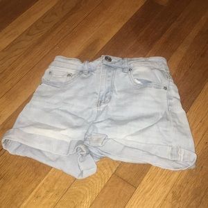 Gently used light washed jean shorts